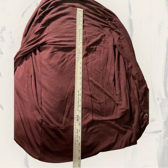 ATHLETA Wine Color Open Front Modal Cardigan - Picture 8 of 8